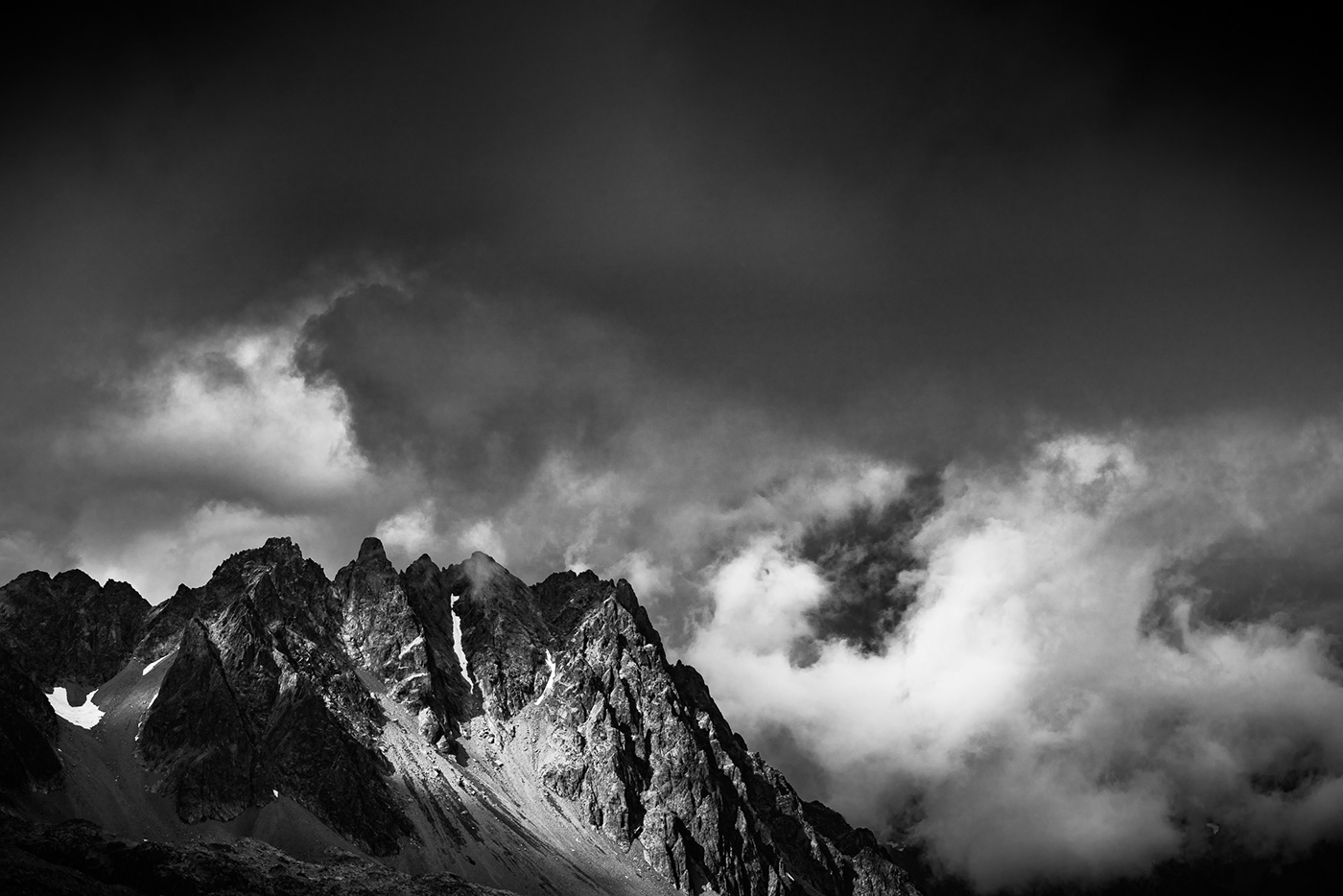 Alpes black and white chamonix france Landscape montain Nature summits