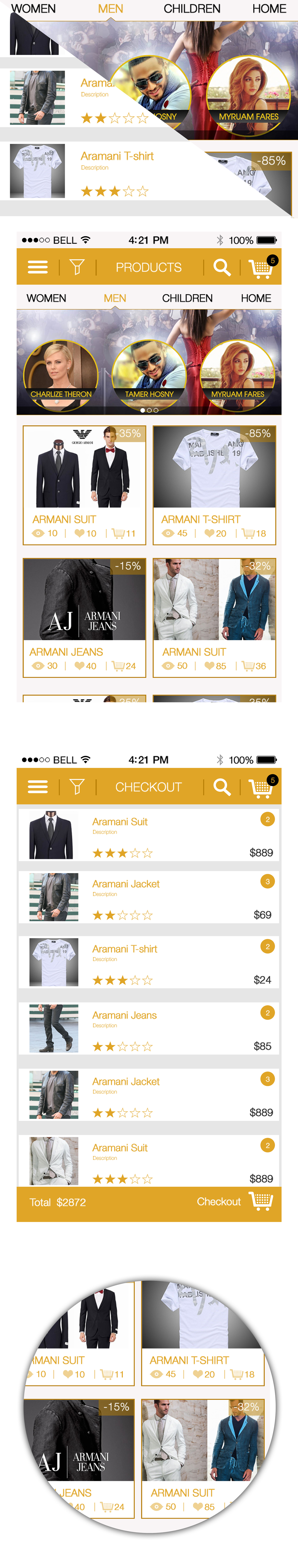 Mobile app e-commerce