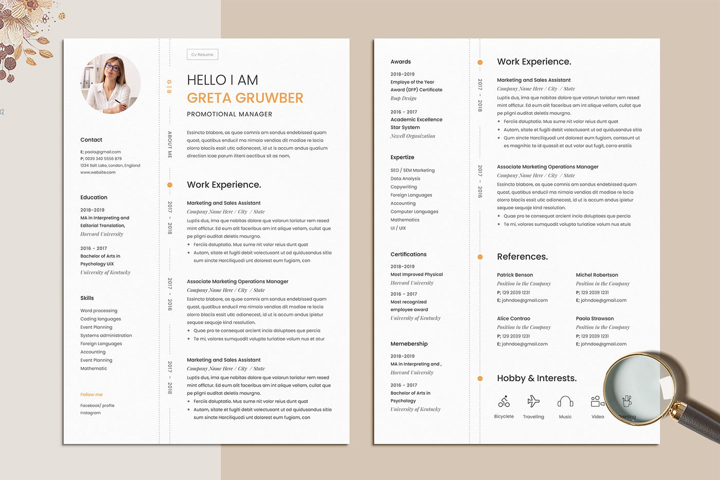 canva resume Creative Design cv design CV Resume CV template PROFESSIONAL RESUME Resume resume design resume template word resume