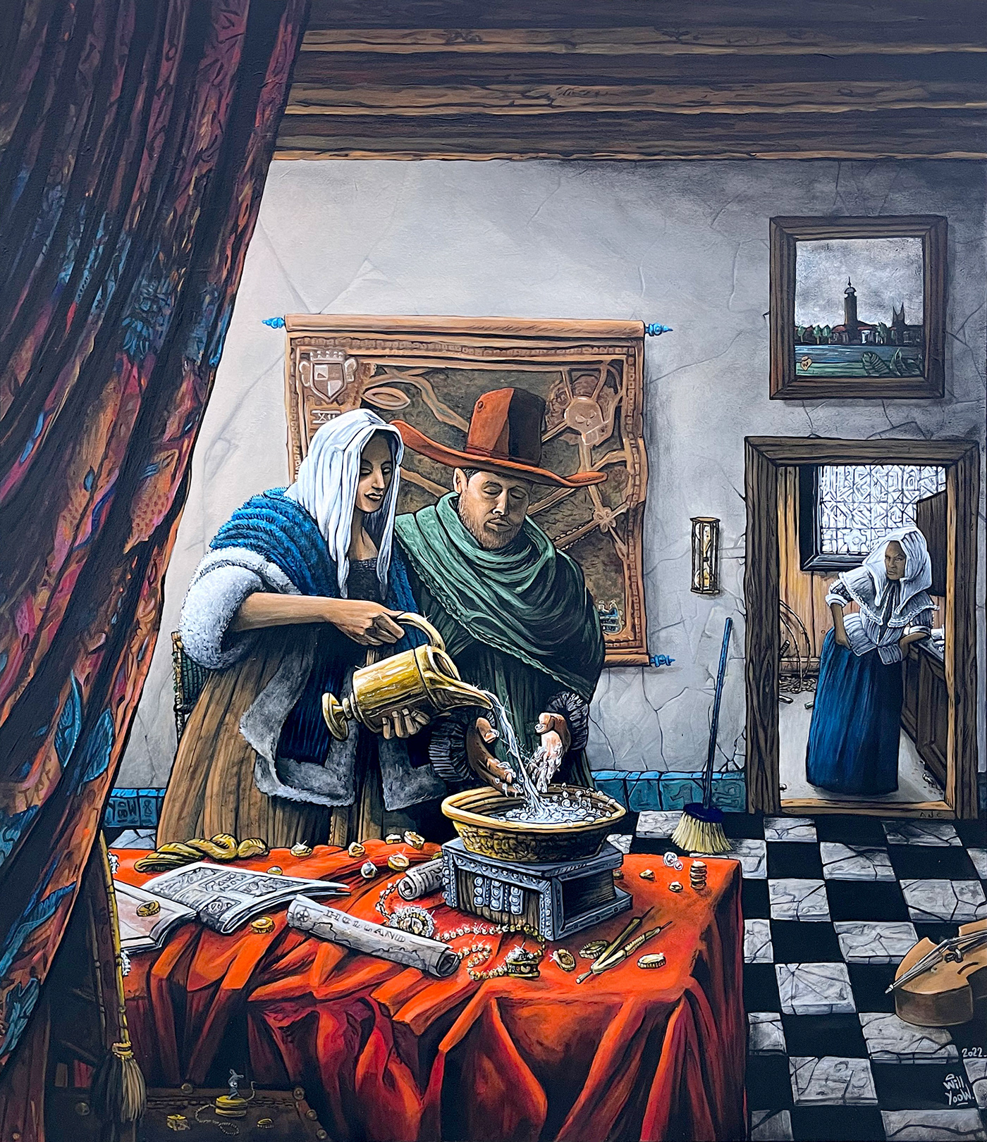 art ArtDirection artist artwork deventer Drawing  paint painting   vermeer Vermeer inspired