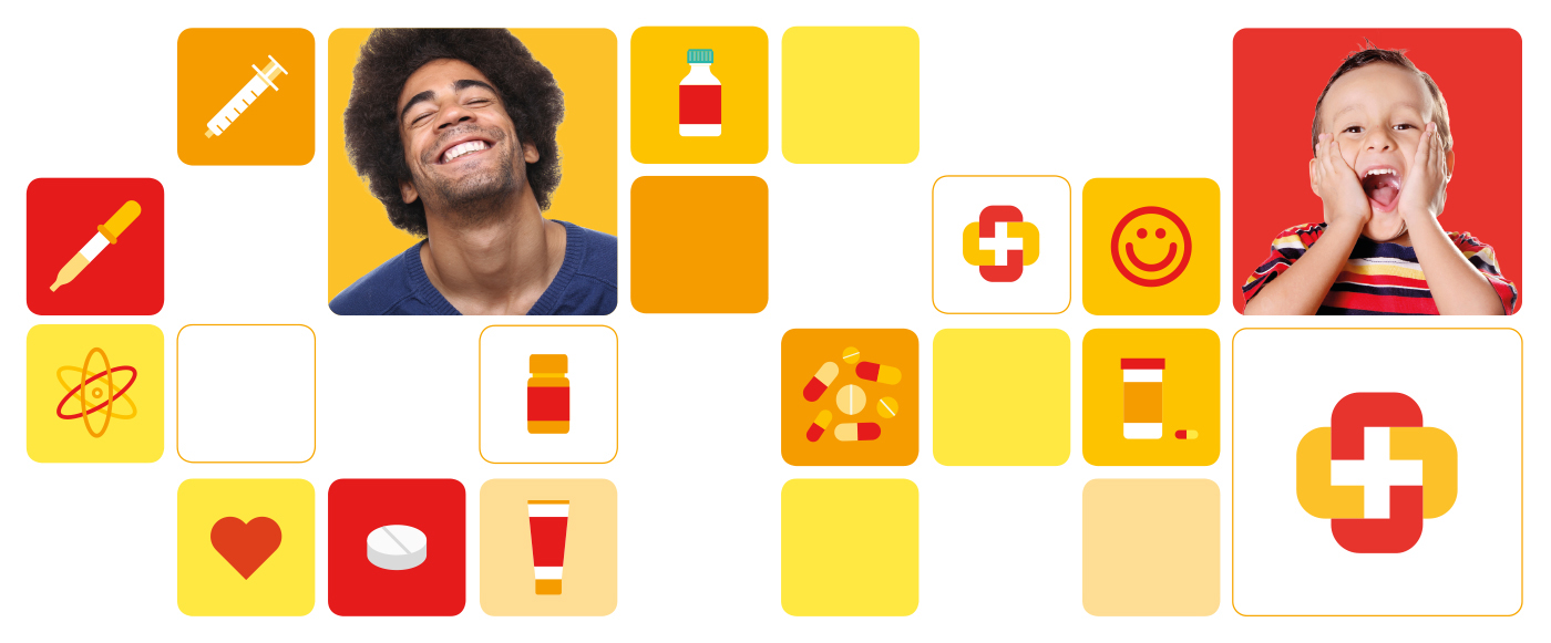 pharmacy red yellow Health happiness smile remedy
