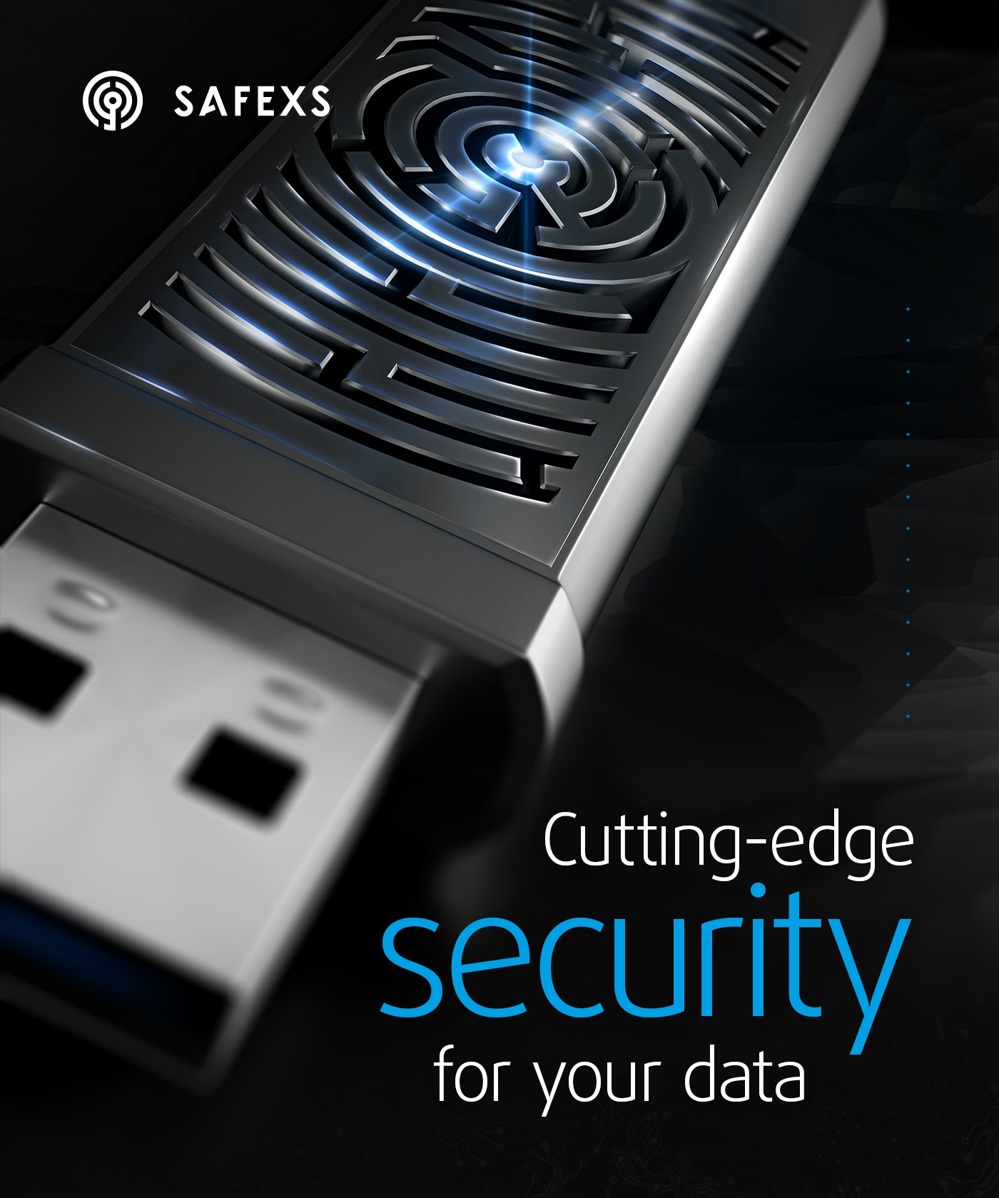 security pendrive protection guard 3D key visual Data Render