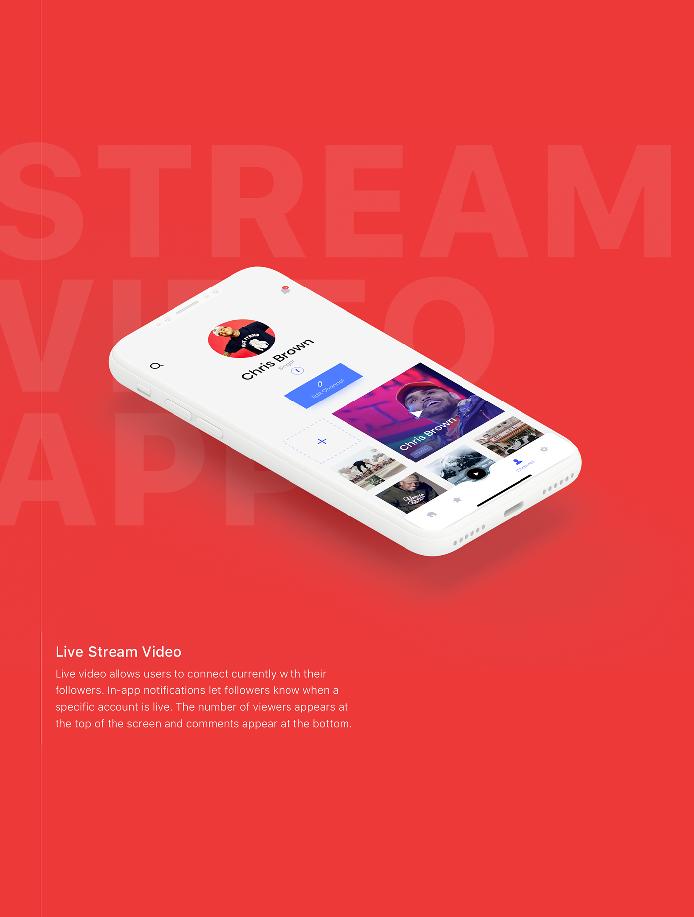 app stream video live broadcast Channel