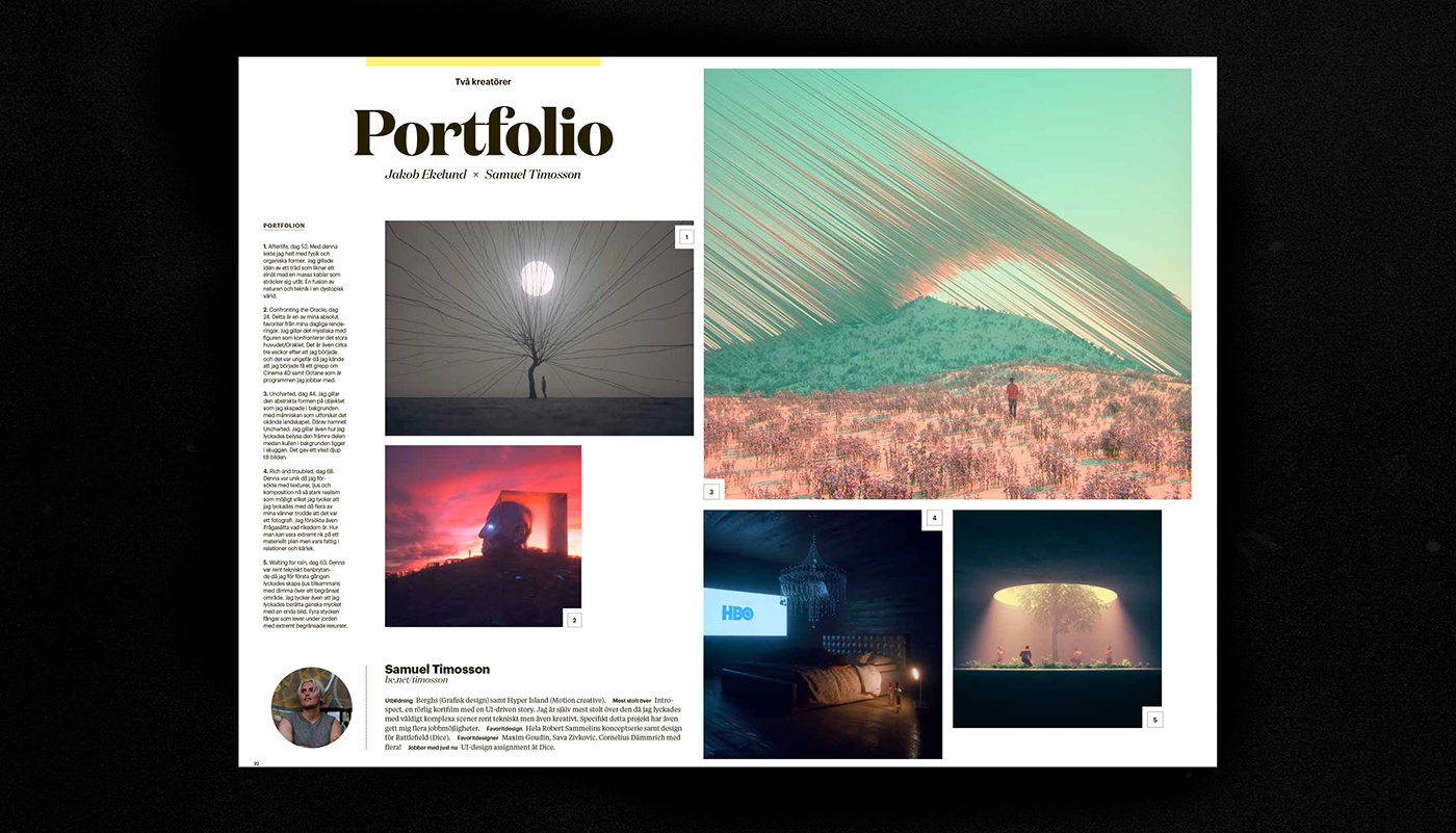 CAP&Design samuel timosson interview portfolio 3D renders everydays creator jakob ekelund magazine nordic