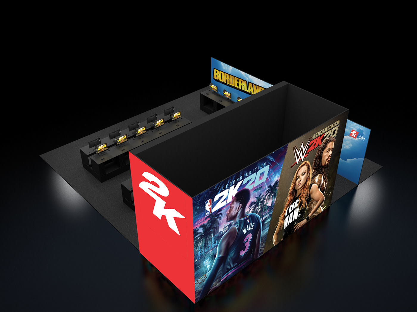 2k booth design BORDERLANDS 3 Gaming gme pax west