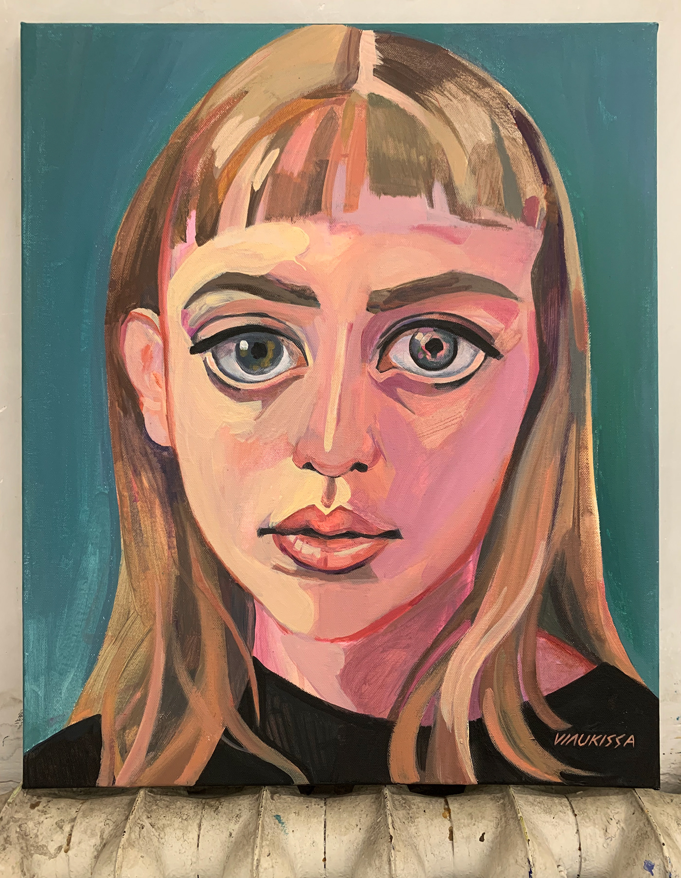acrylic art artist colors face faces mood portrait portraitist saintpetersburg spb