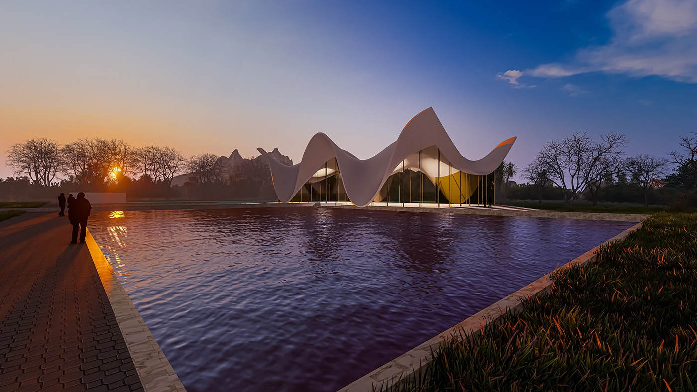 Landscape 3d modeling rendering visualization 3D Rhinoceros architectural design Render exterior