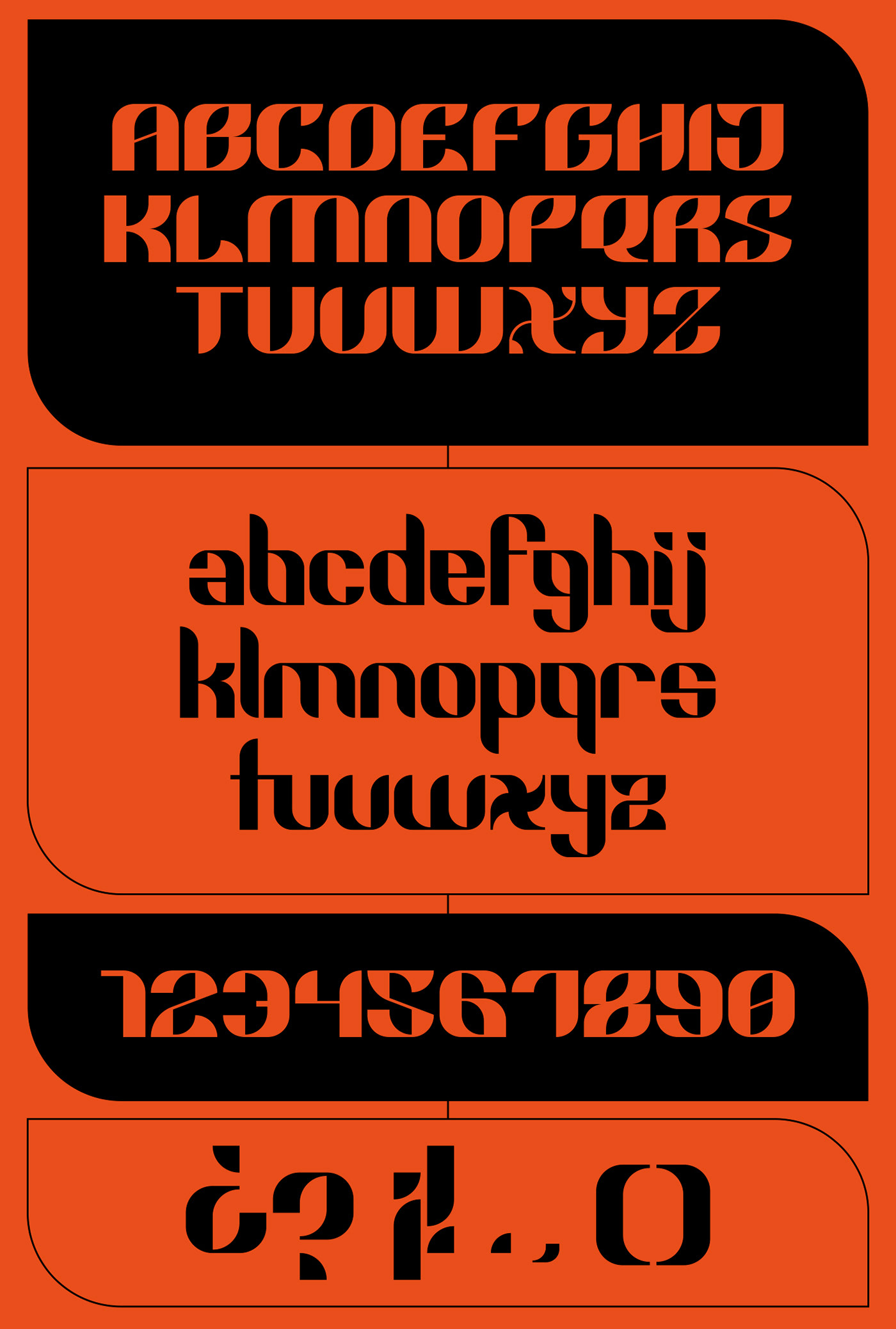 Display espada font fuente katana modular Sword tipografia type Typeface