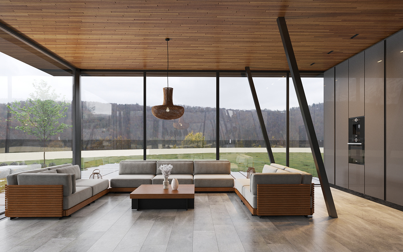design interior design  architecture Render visualization 3D modern corona CGI Landscape