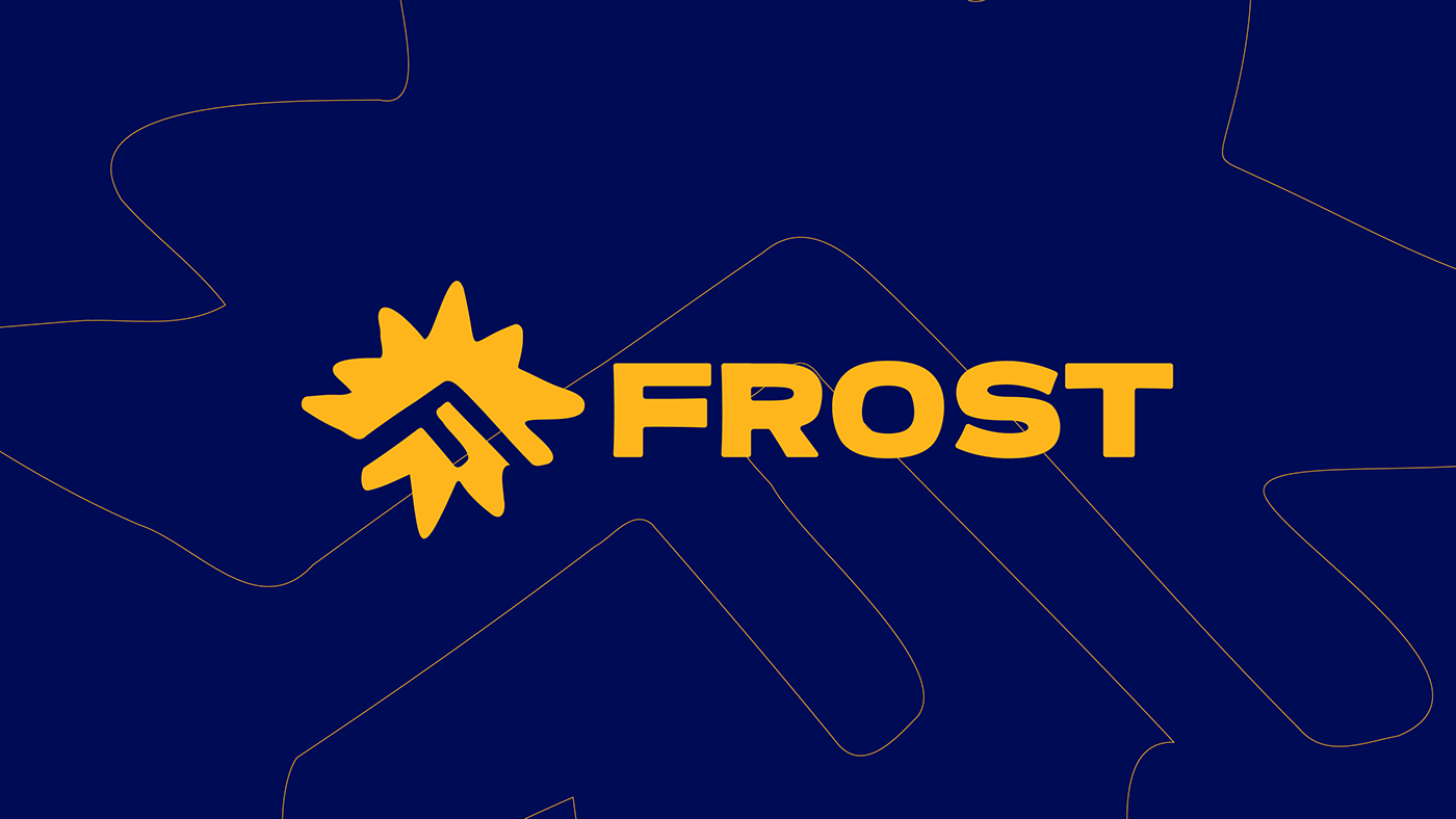 branding  doodle frost graphic identity initial logo modern organic shapes