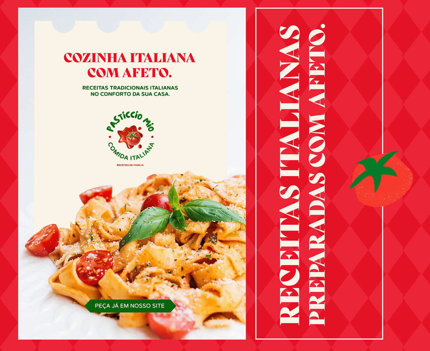 branding  brand identity visual Food  comida italiana delivery Bradning graphic design  visual identity italina food