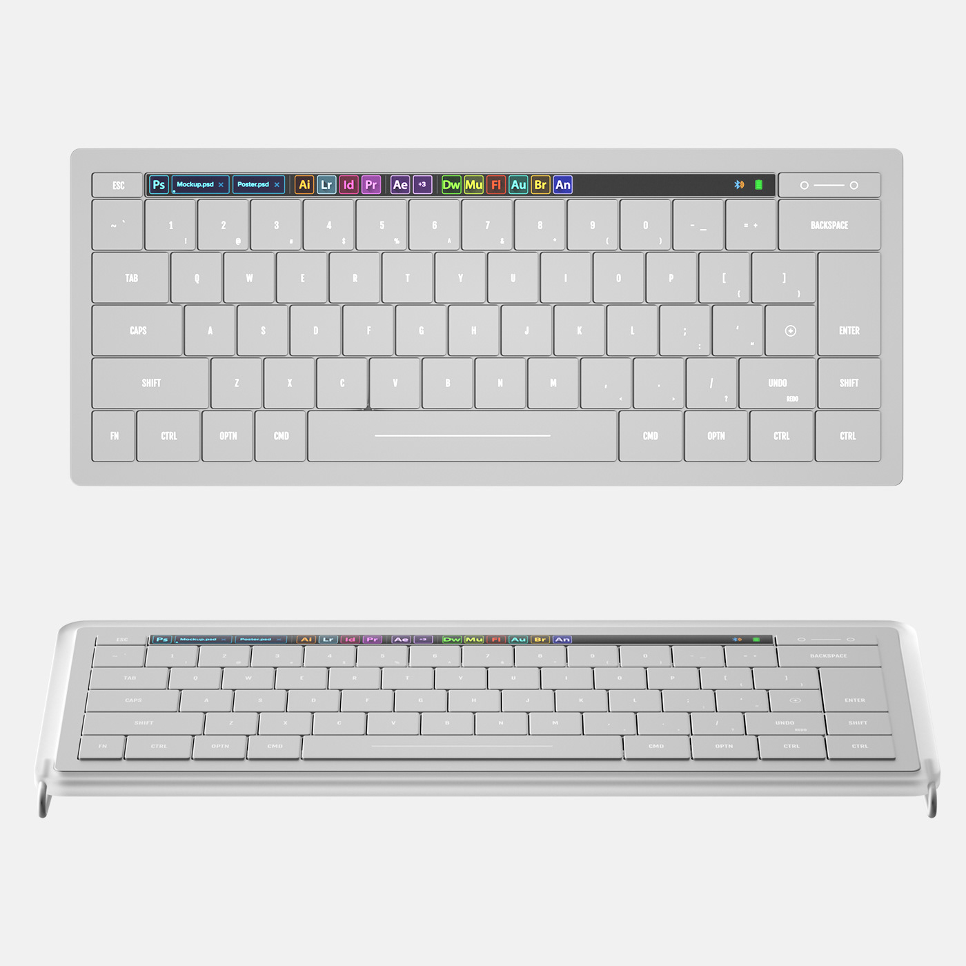 keyboard product device art 3D cc wireless minimalist modern