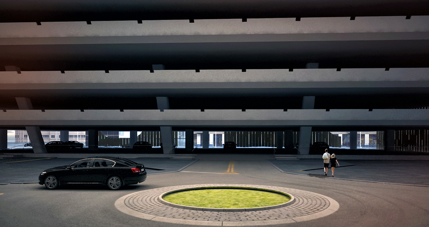 parking futuristic Energy saving vray 3dsmax Render ussenov Damir damirussenov ussenovdamir