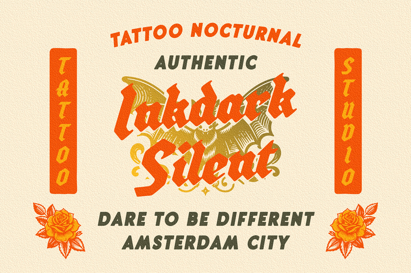 tattoo font blackletter font stamp font handmade logo branding  tattoo metal crafted font ink