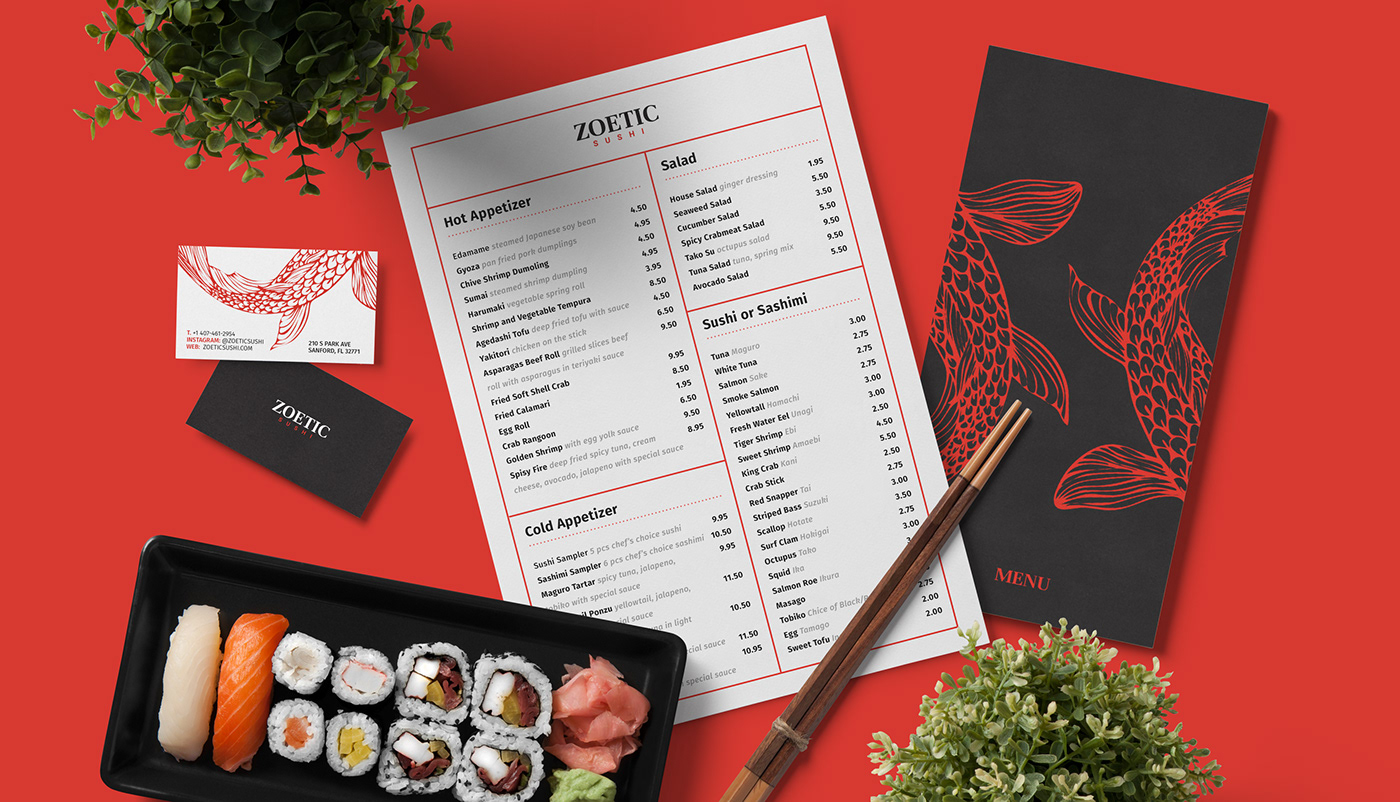 branding  identity restaurant logo restaurand branding brand identity logo Logo Design Sushi