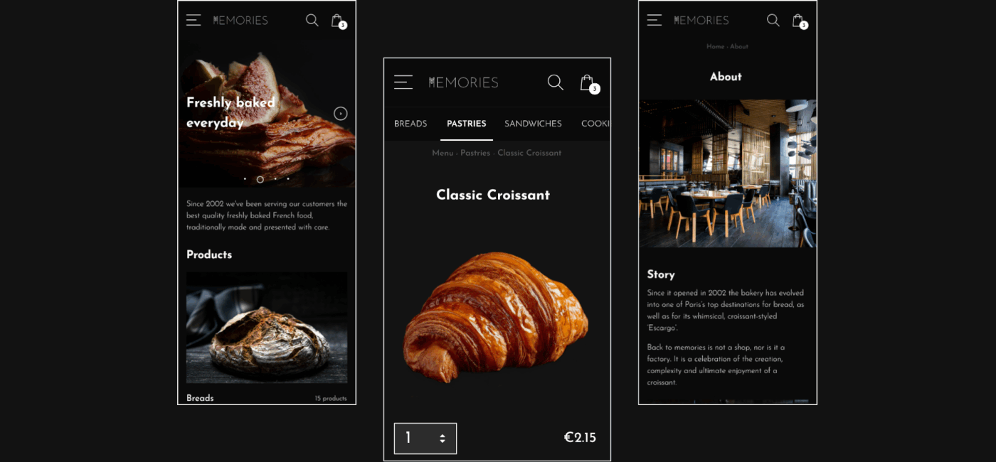 animation  e-commerce French Bakery luxury online store pastries shop ui ux Web Design  Website