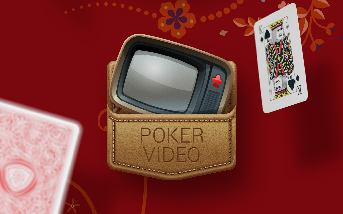 pattern  playcards game  logotype Poker icons cinema_4D red