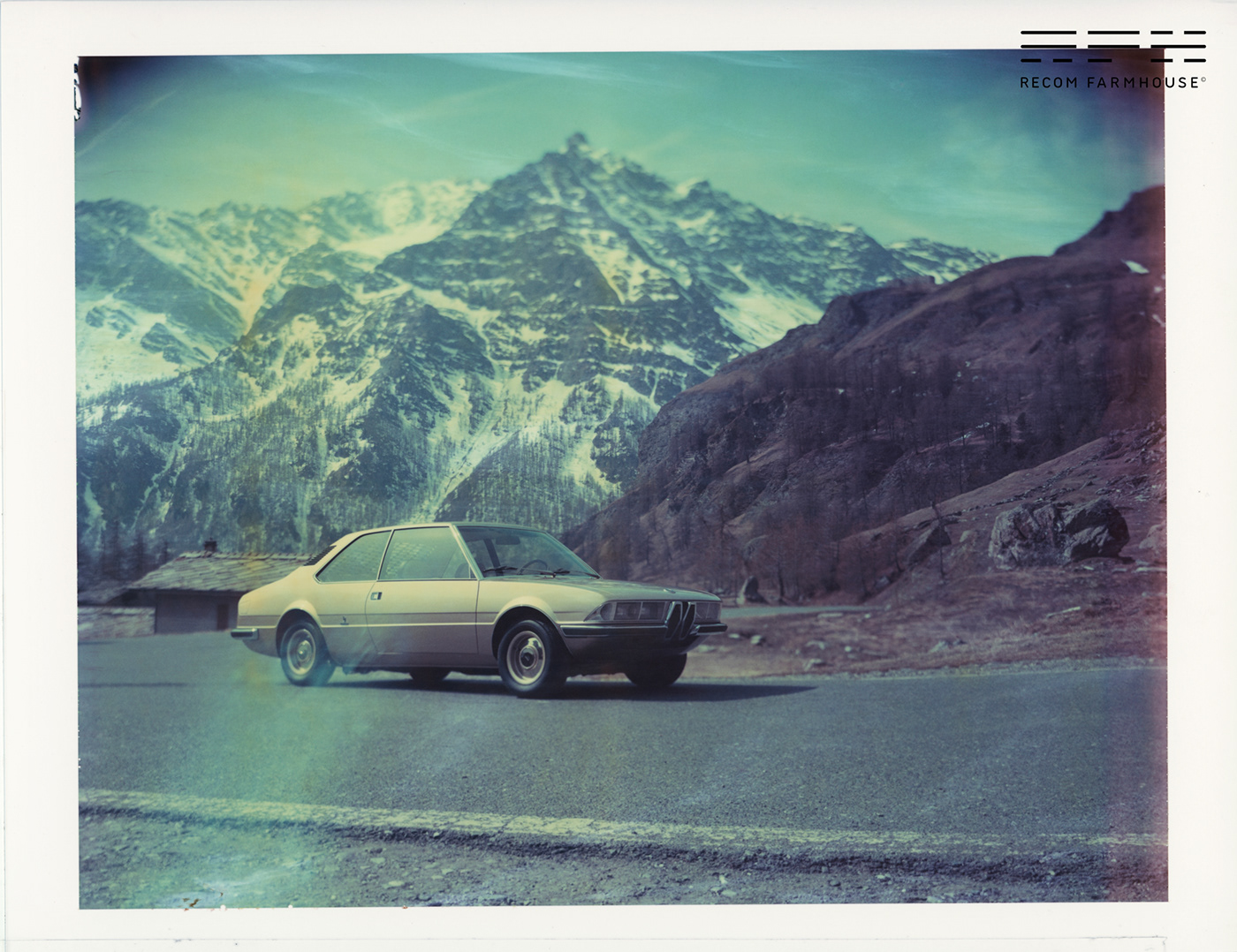 Retro vintage car 70s Italy design Classic Analogue POLAROID Film   automotive  