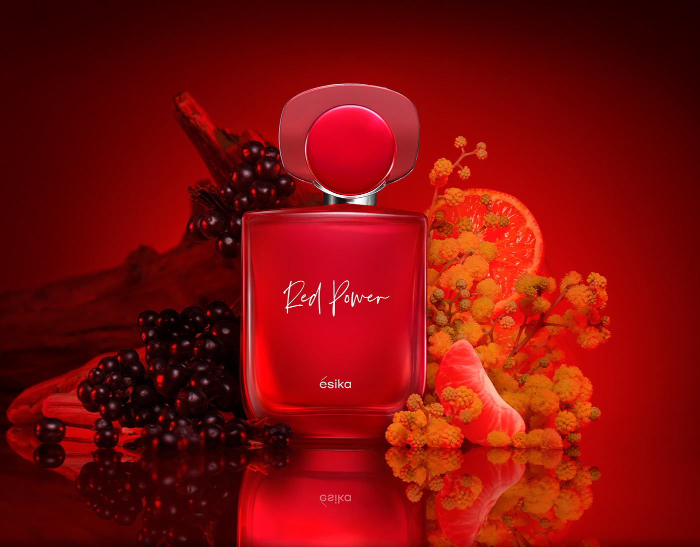 beauty empowerment female feminism Fragrance perfume power red strength women