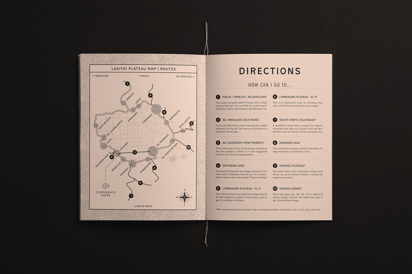 Accommodation agrotourism airbnb branding  brochure editorial design  Greece short stay apartment Travel vintage