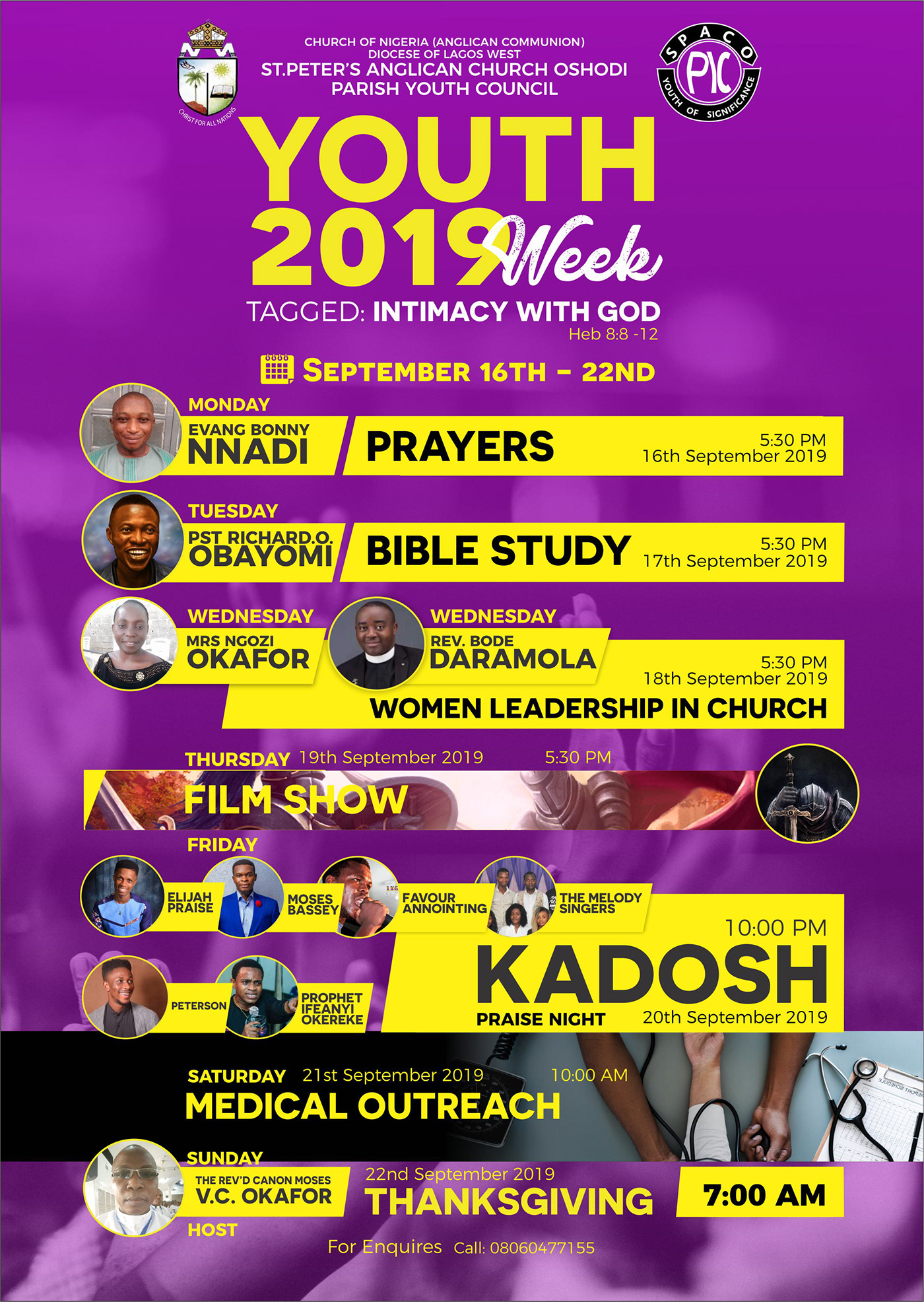 youth Church flier Church Event youth week 2019 design Flier design lagos Nigeria  anglican Christian