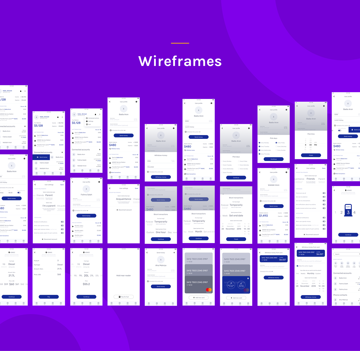 ux UI Experience user flow Interface app finance WALLET digital personas