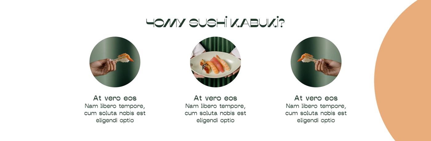 UI/UX landing page sushi restaurant Food 