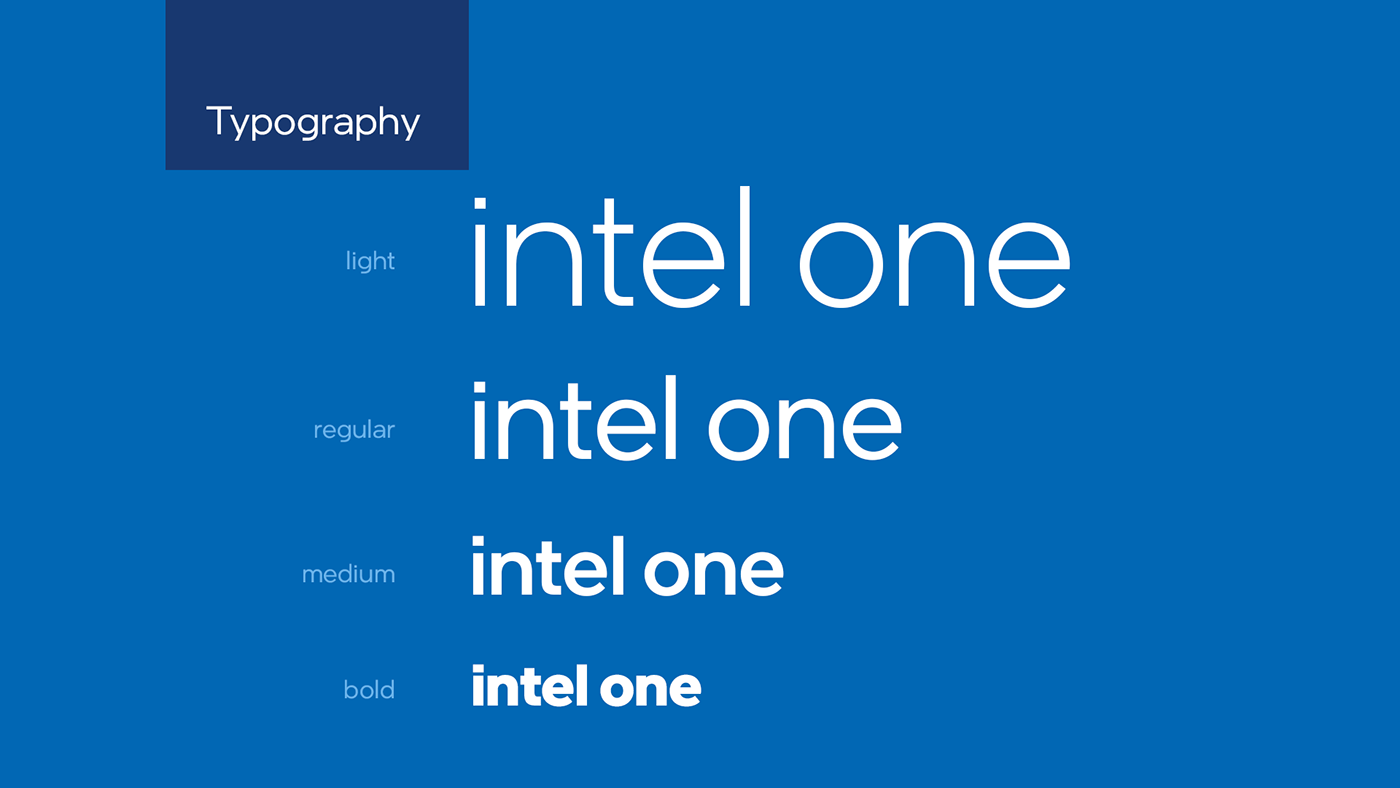 brand branding  design design system iconography identity intel logo Rebrand redesign