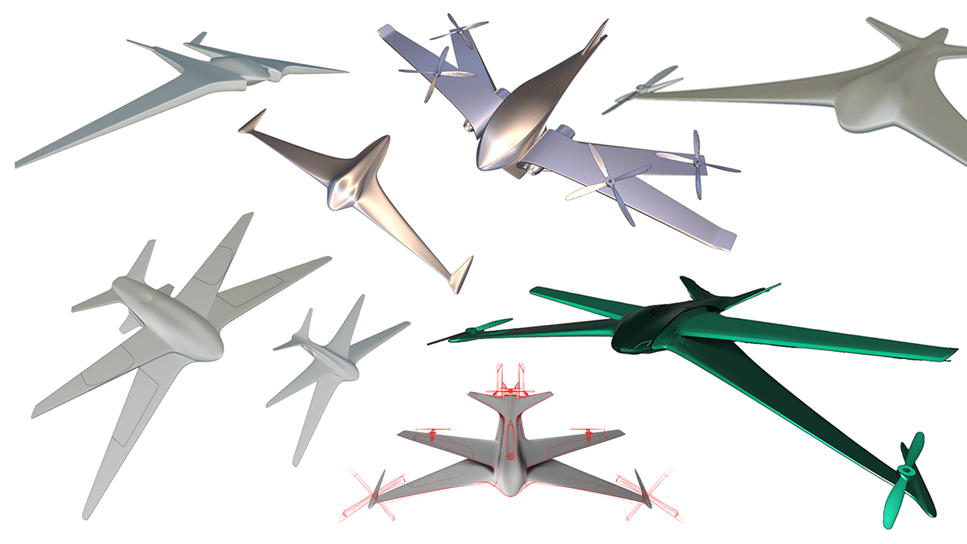 eVTOL drone Aircraft blender visualization design Automotive design Transportation Design Koenigsegg Jet