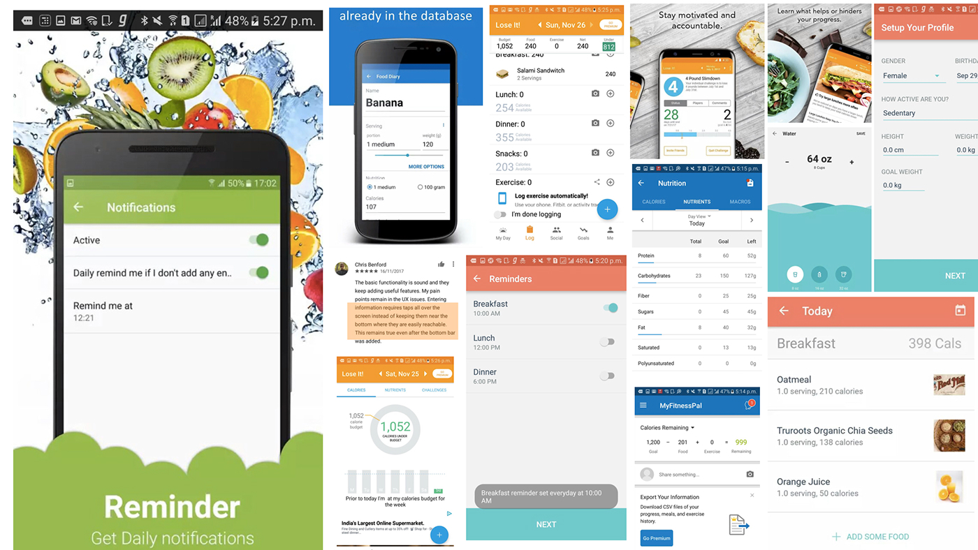 healthifyme redesign concept ux Health fitness app design