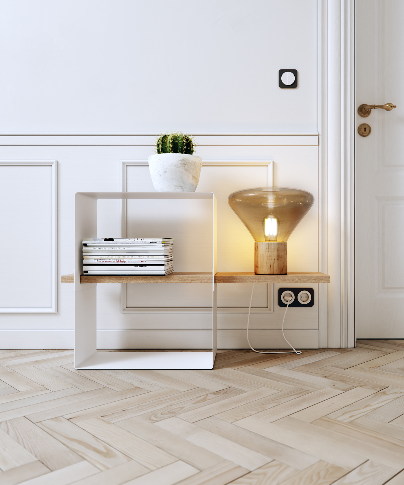 visualization visualisation interior design  bedroom living room kitchen black White