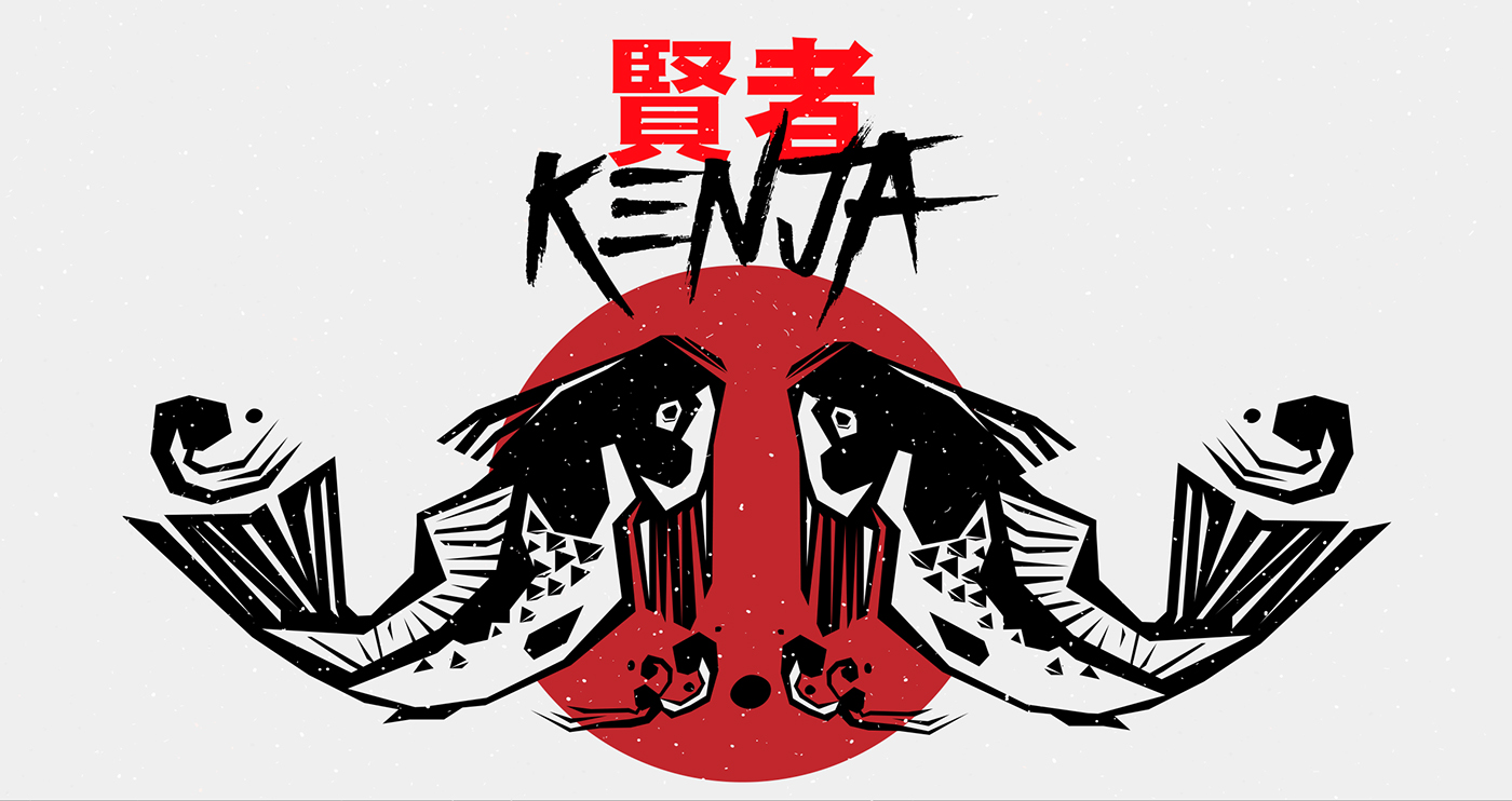 logo kenja koi fish japan