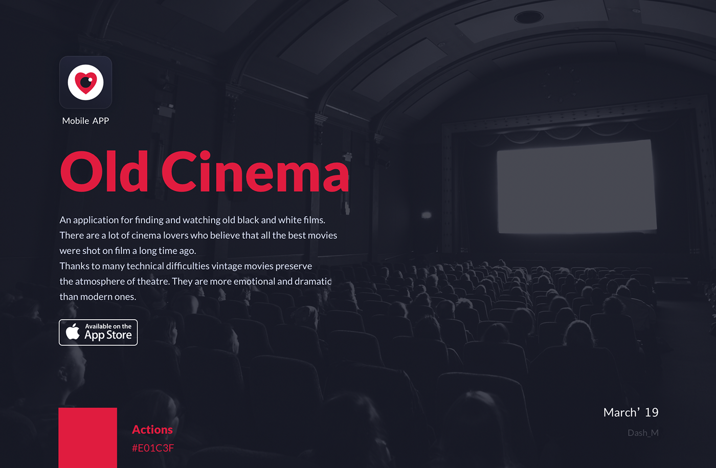 app mobile Cinema movie red IN Interface Film  