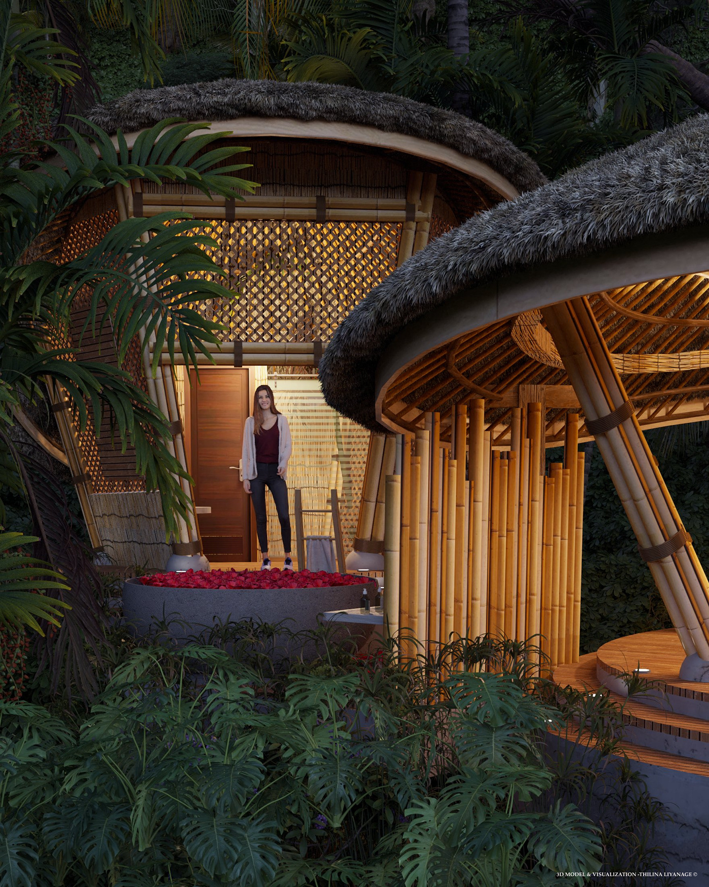 architecture balinese bamboo architectural design 3d modeling visualization archviz bali life Bali vibe bamboo architecture
