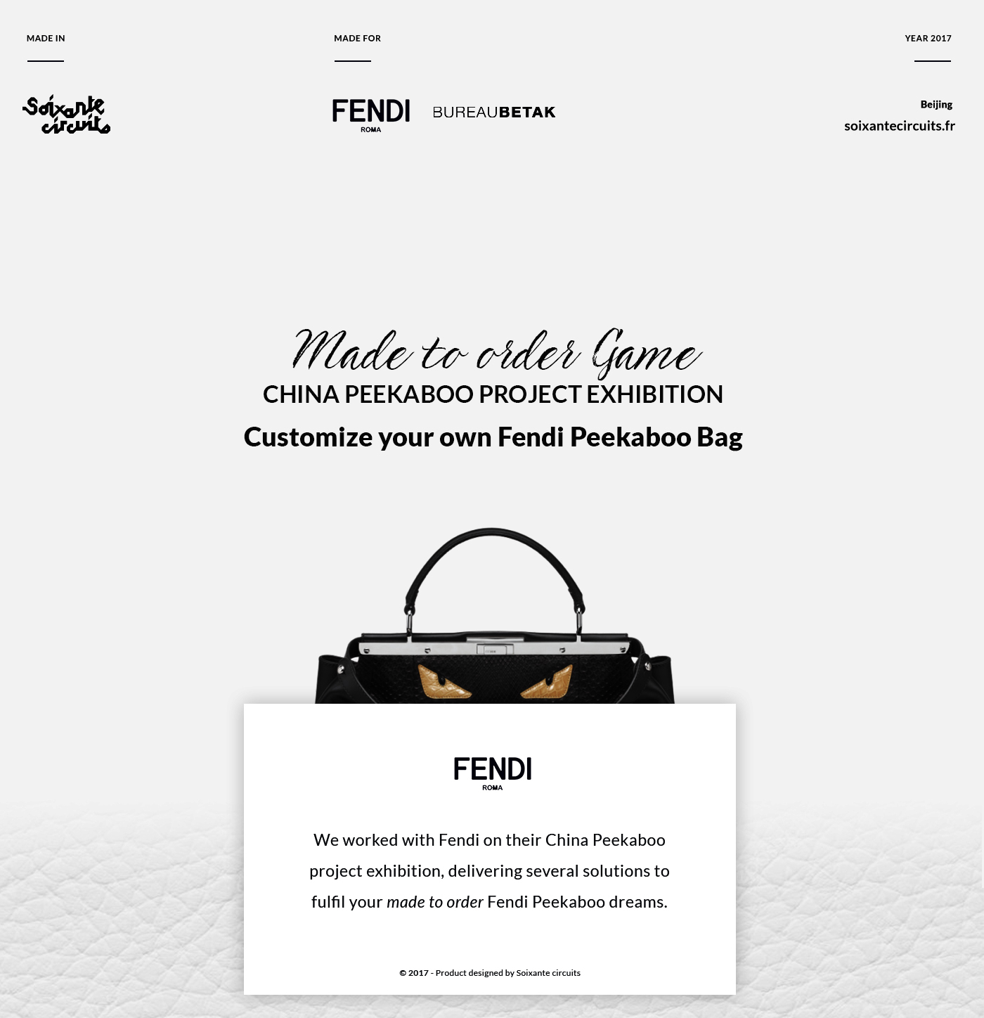 Fendi Made to order Game - China Peekaboo Project on Behance