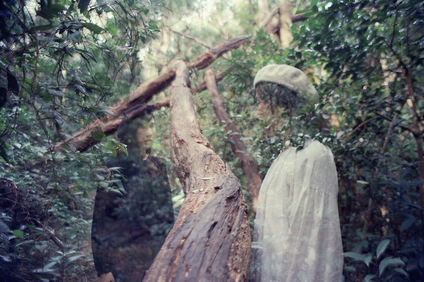 twinning double exposure film photography Kodak 500T forest portrait Mood Shots Hong Kong Student work