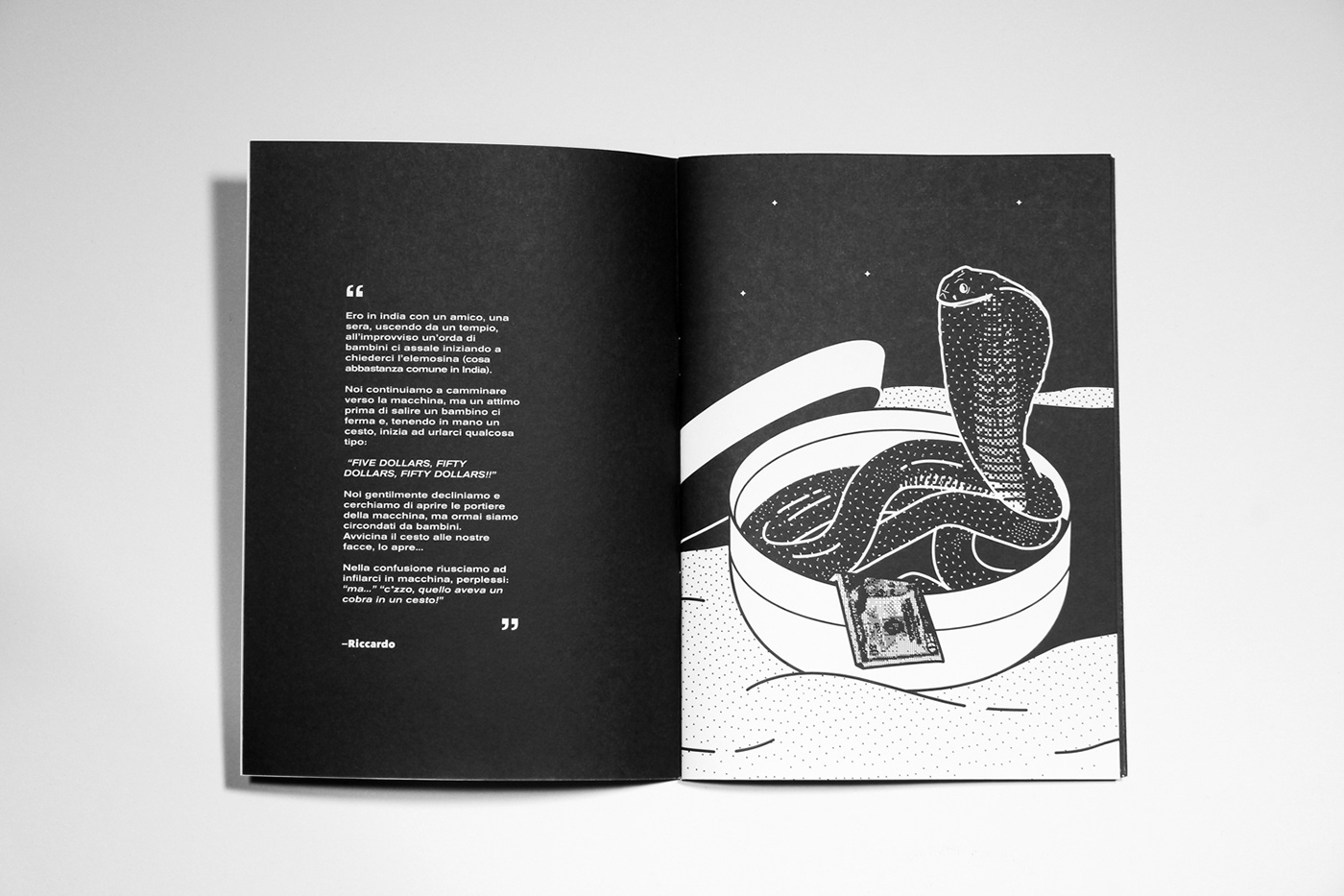 book editorial fanzine ILLUSTRATION  monotono print publication requiescat snakes Zine 