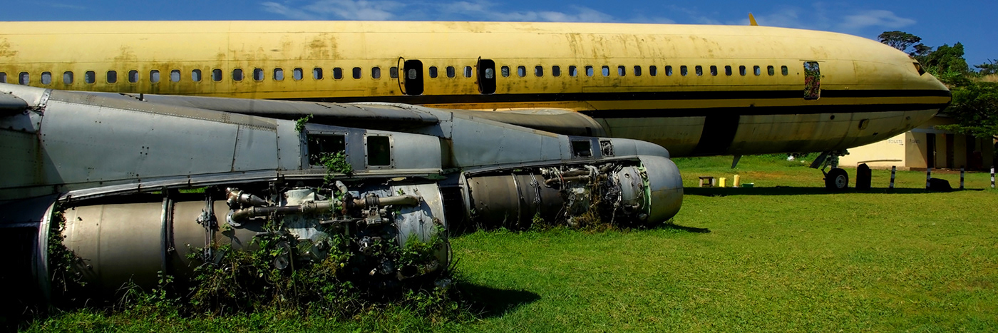 wreck airplane aviation airport abandoned Photography  africa AIR TRANSPORTATION Airliner ouganda
