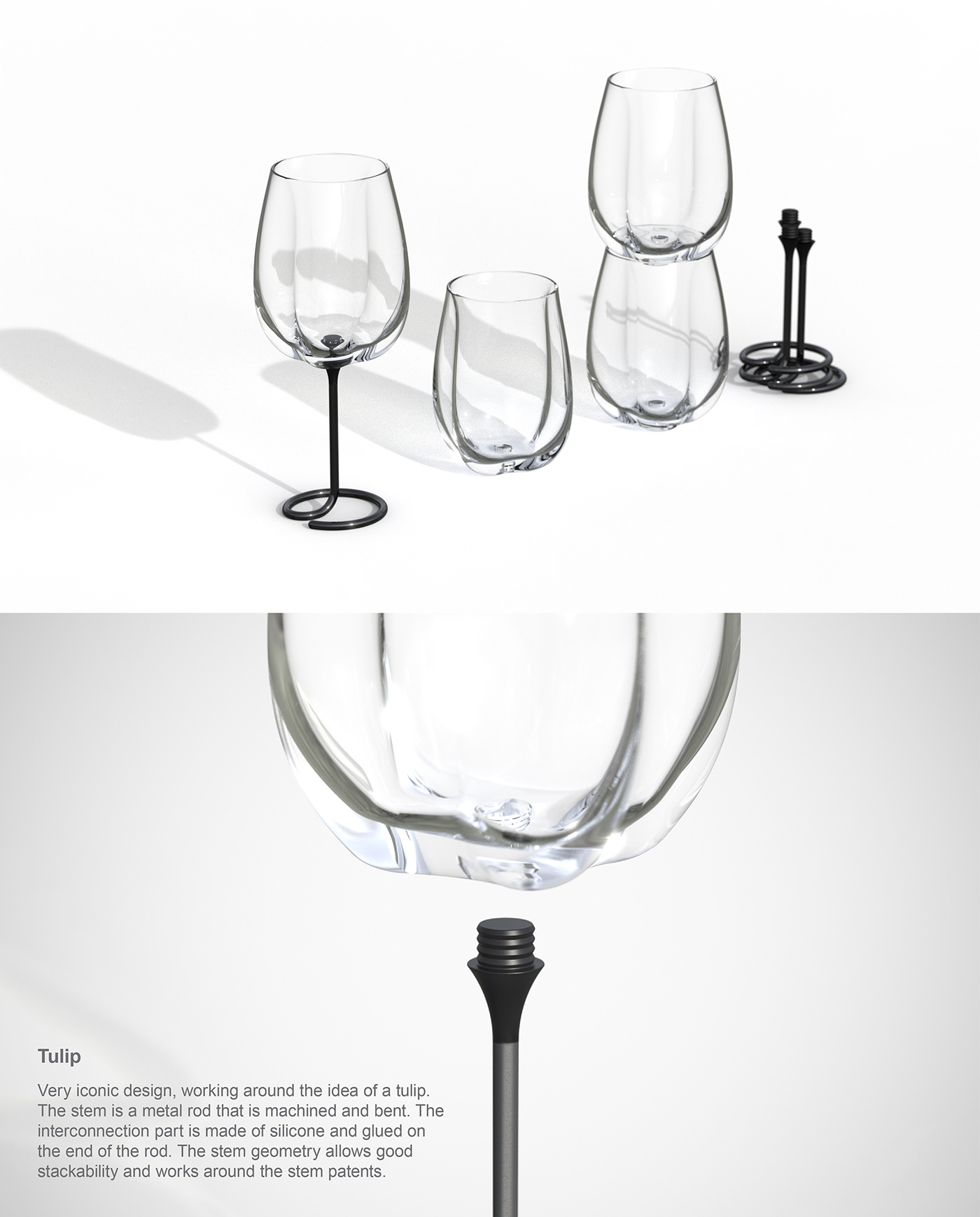 glassware wine glass Drinkware modular Space  Urban drink nest stack