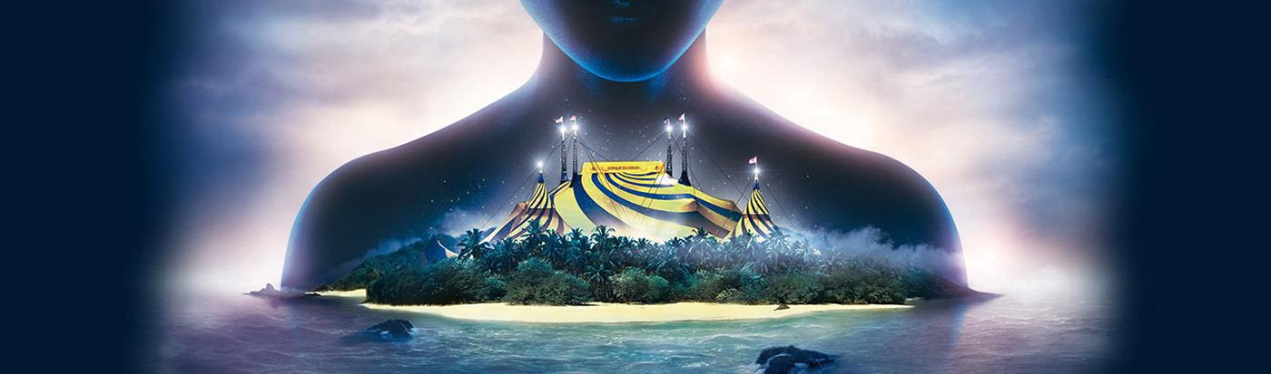 Amaluna cirque du soleil edmonton  affiche  poster blue bleu Island alberta