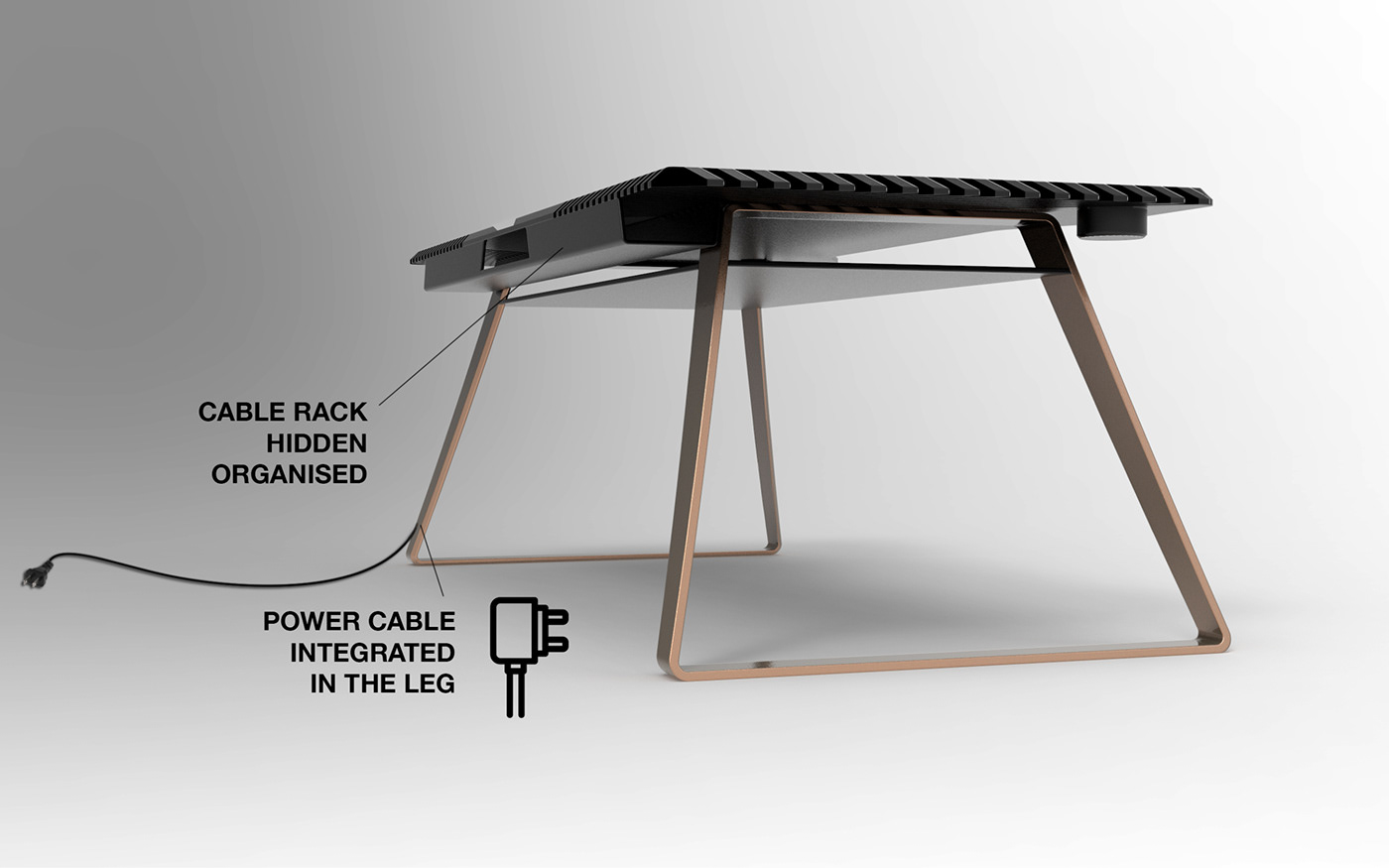 desk ergonomic functional furniture Gamers Gaming home design user-centered