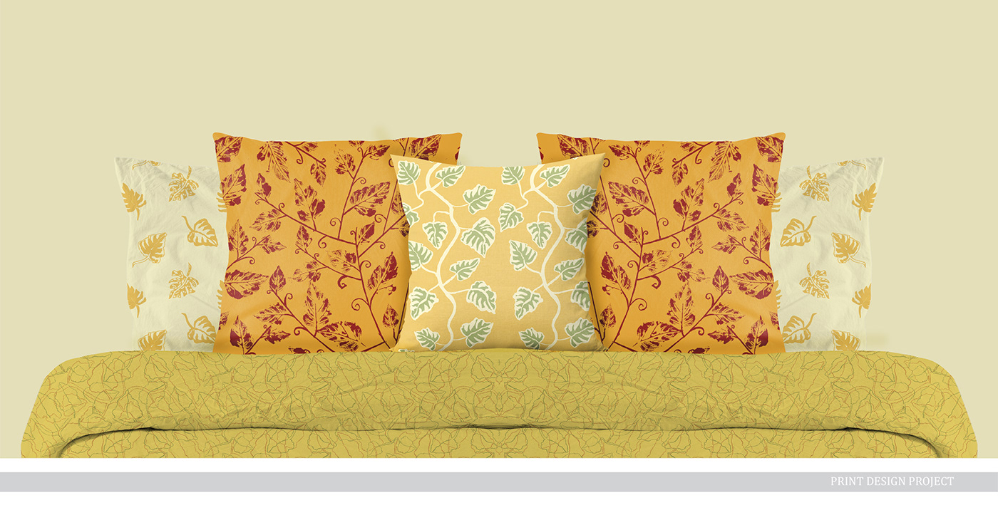 textile cushion bed linen NIFT Nature Greenway Coordinate collection Rakesh Ranjan