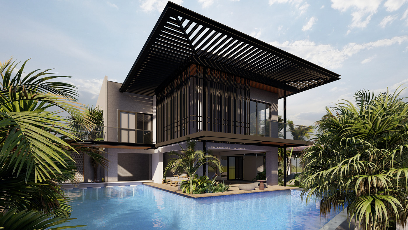 Renovation Project Residence swimming pool facade uplift