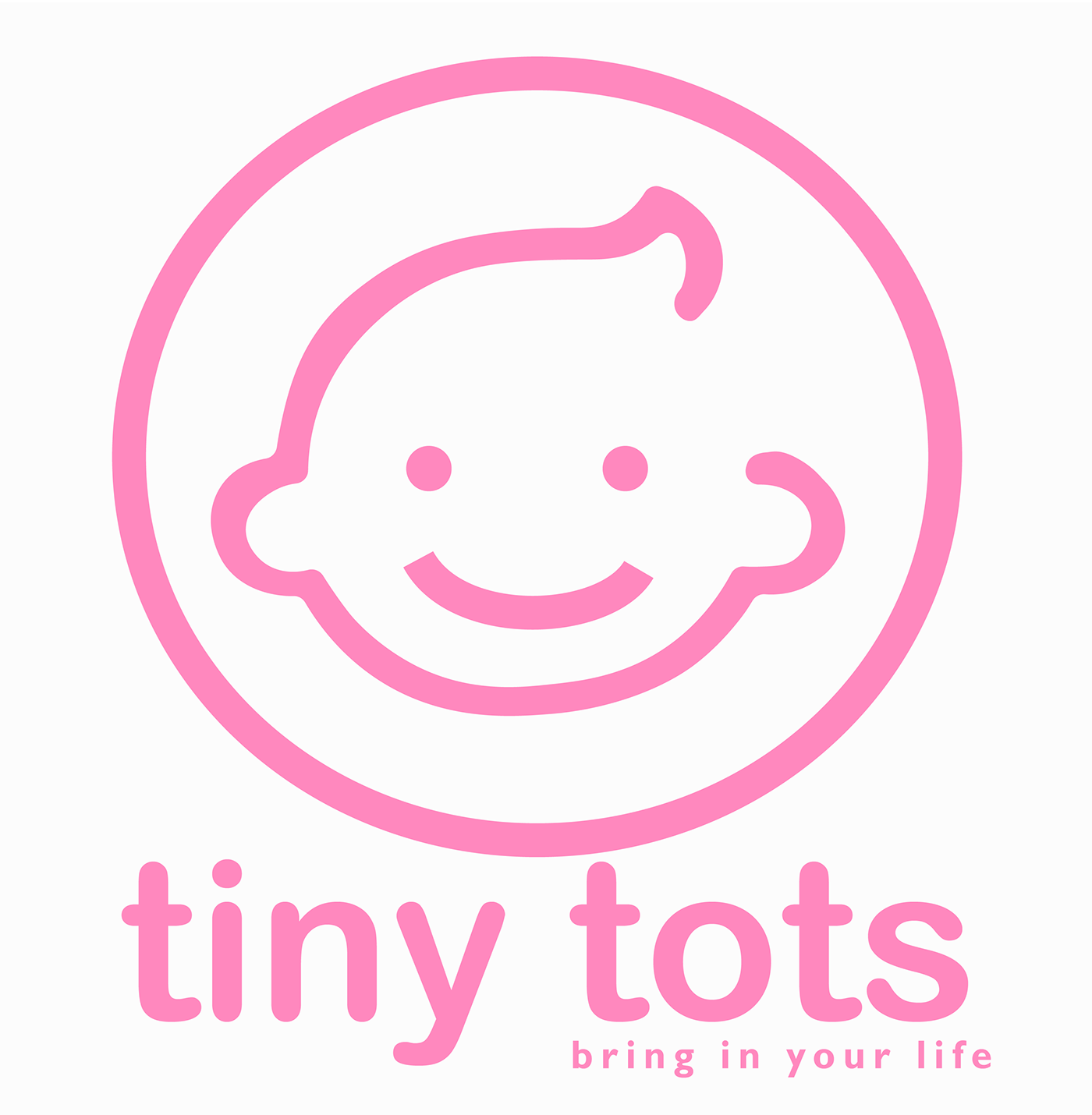 brand identity logo kids pink childern