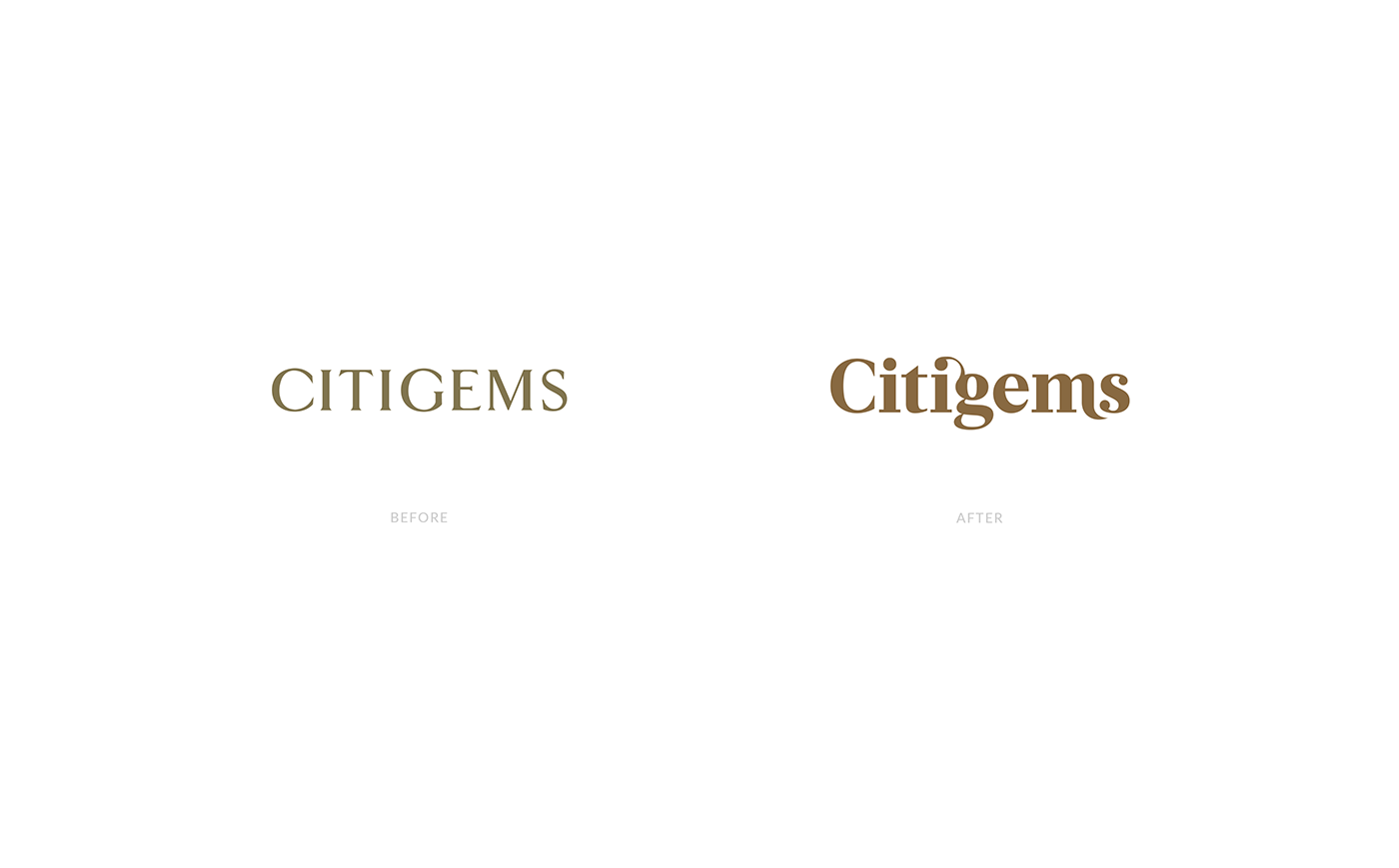 Jewellery modern Rebrand styling  sketch brass elegant singapore ligature lettering
