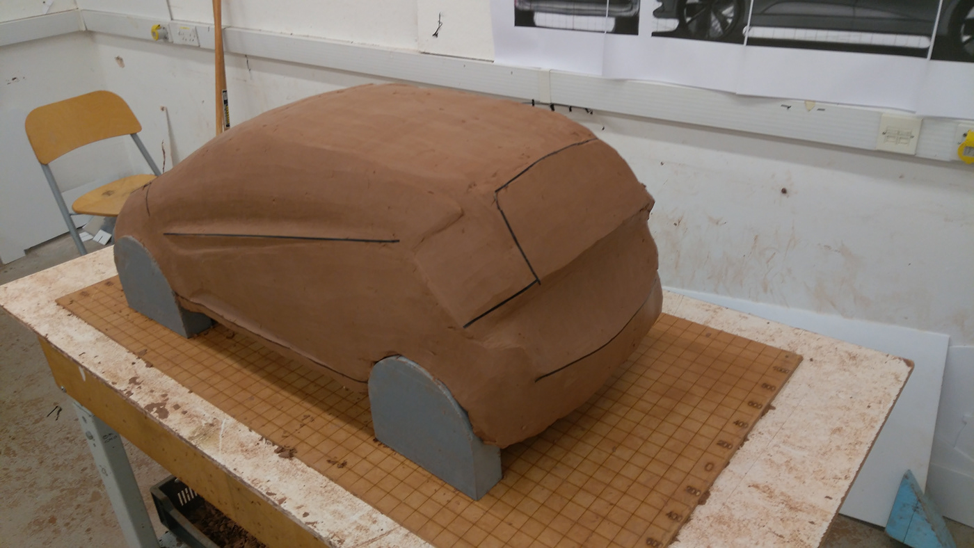 Automotive design industrial design  Clay Modelling scale model