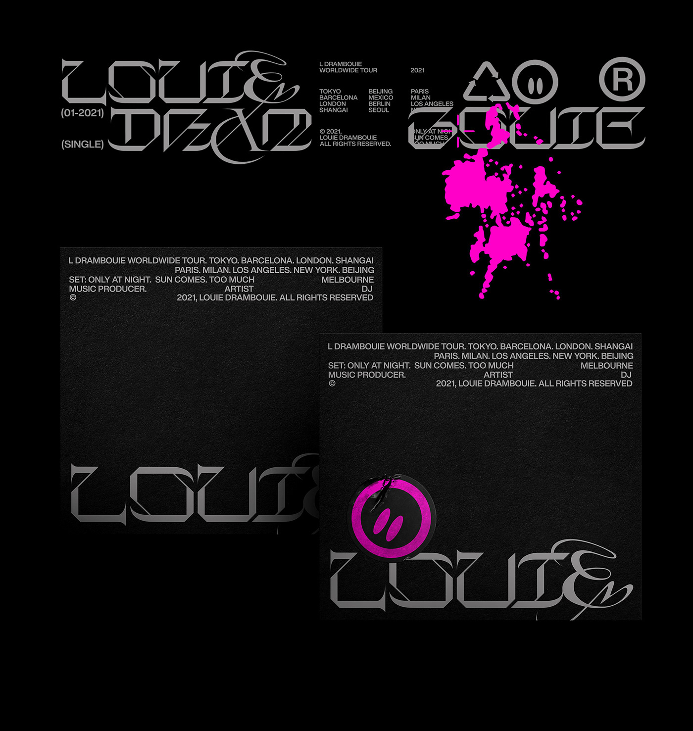 Brutalism dj Mockup modern music producer type typography   futuristic Logotype