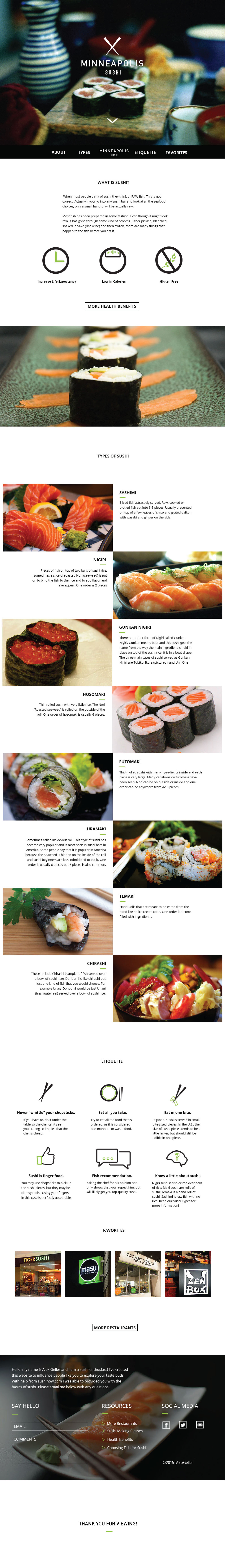 Sushi minneapolis Web design