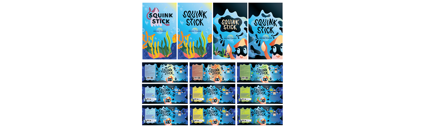 packagingdesign squidsnack squinkstick