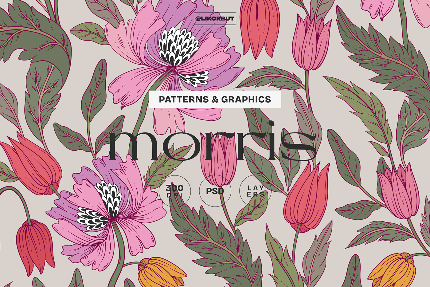 william morris floral pattern textile design  fabric design Surface Pattern
